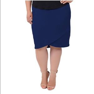 Navy Blue Tulip Skirt